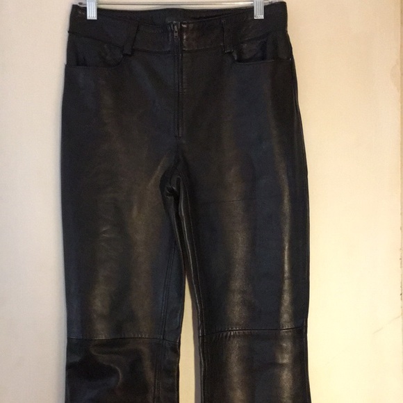 BLACK LEATHER PANTS